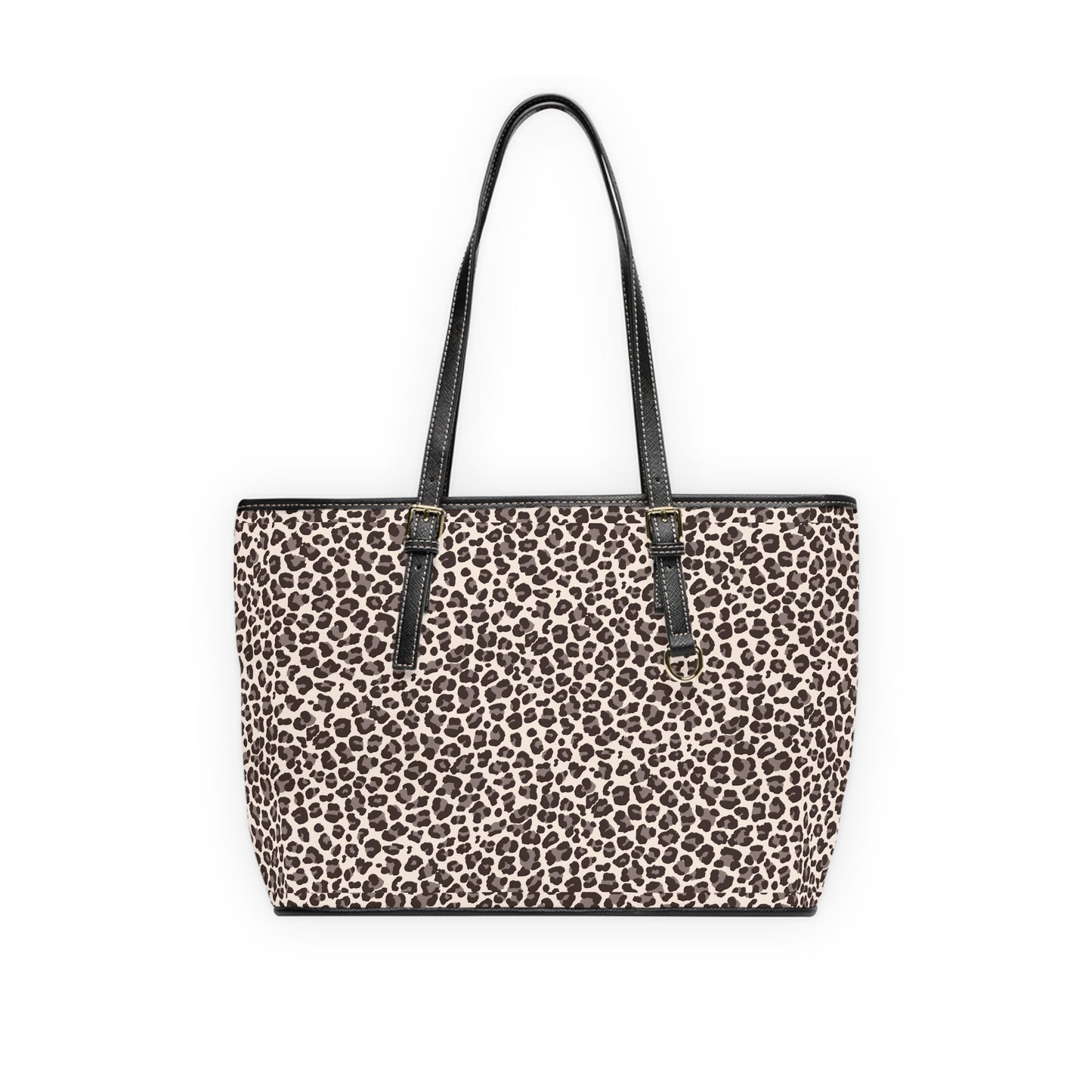 Leopard Print PU Shoulder Bag — Animal Print Tote Purse