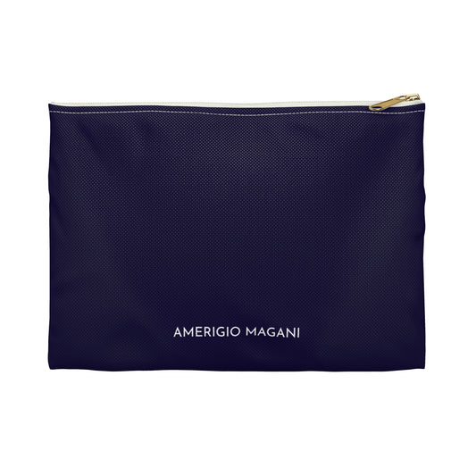 Navy Accessory Pouch — AMERIGIO MAGANI Zip Case