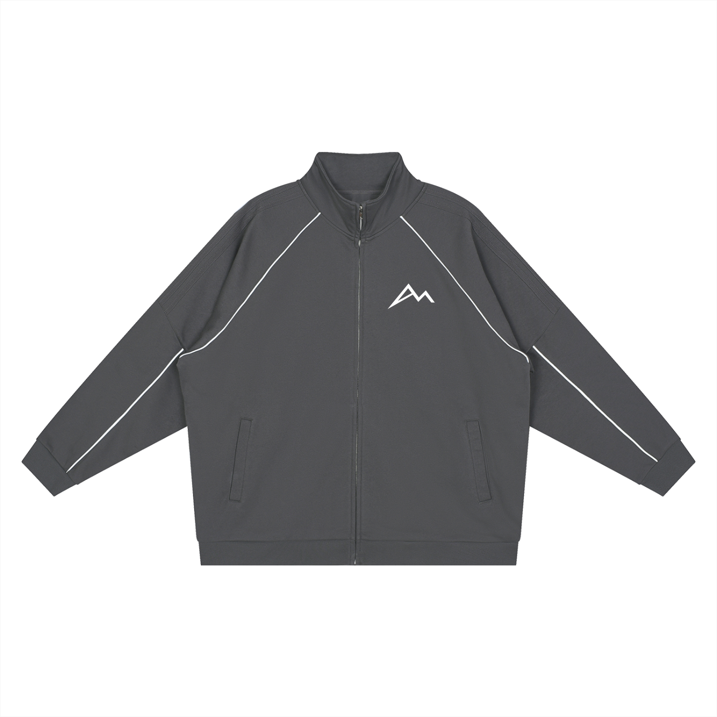 Reflection Striped Raglan Sleeve  Jacket