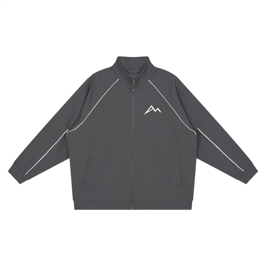 Reflection Striped Raglan Sleeve  Jacket
