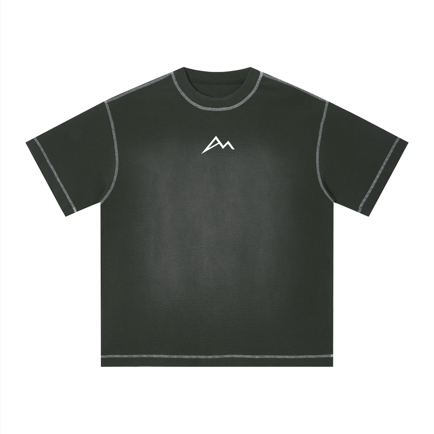 Unisex Sunfade Waffel-T-Shirt mit kastigem Schnitt