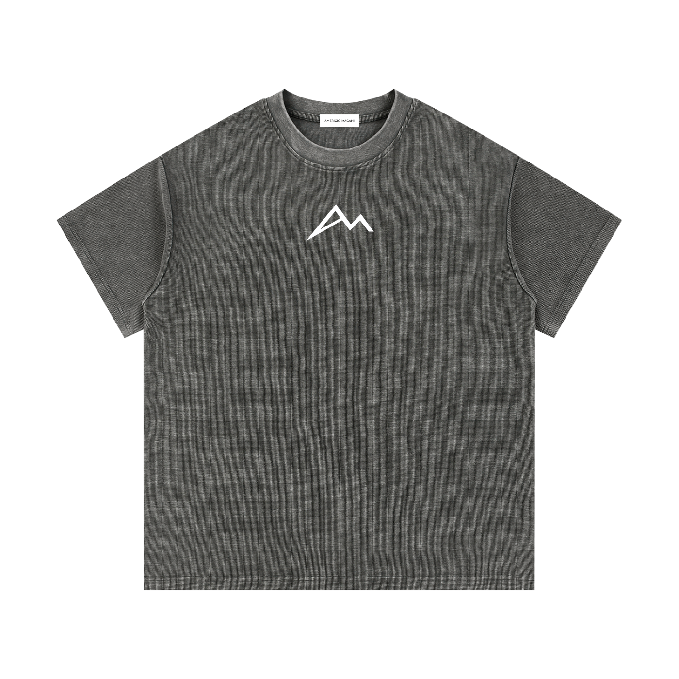 Mineral-Wash-Waffelstrick-T-Shirt