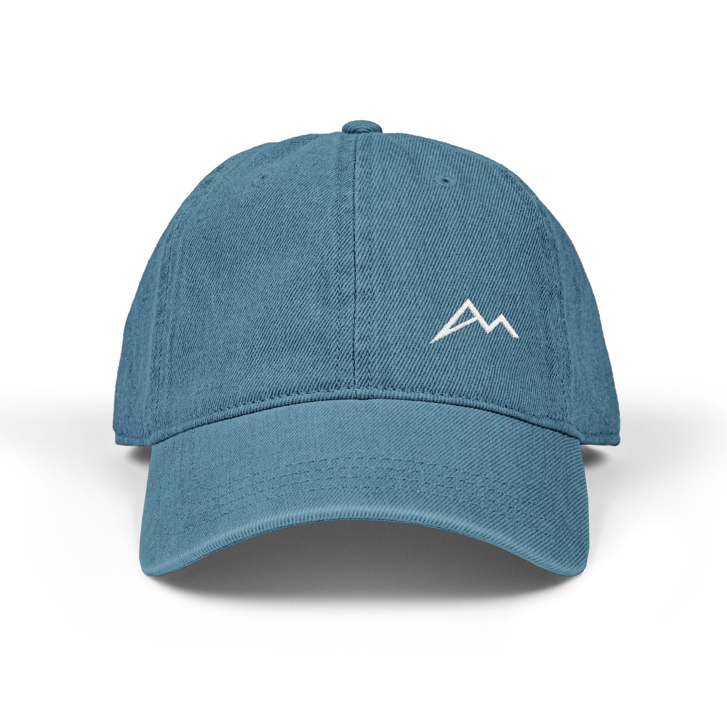 Embroidered Mountain Logo Denim Hat