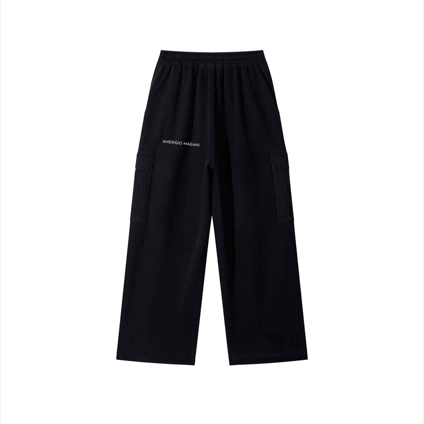 Washed Wide Leg Cargo Pants