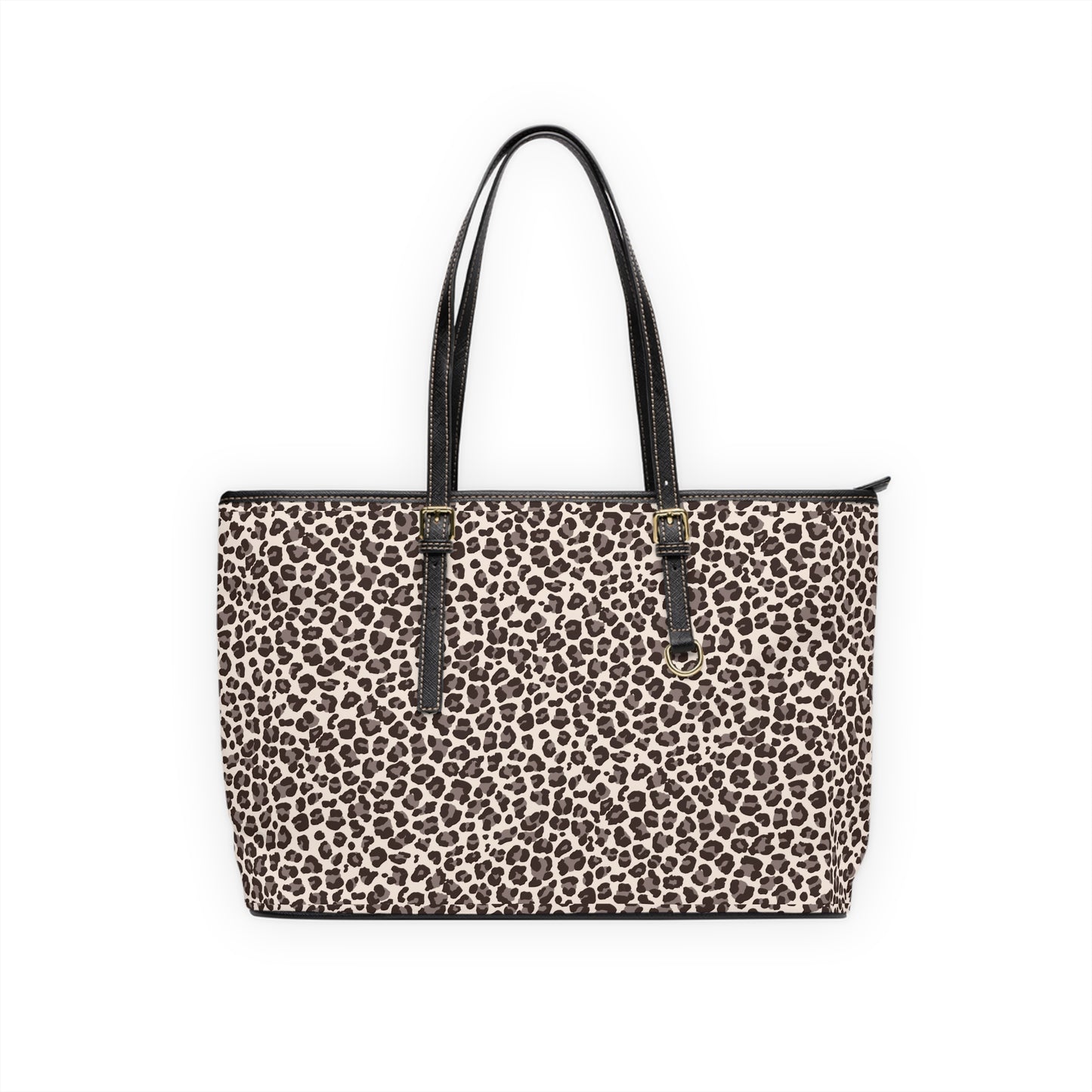 Leopard Print PU Shoulder Bag — Animal Print Tote Purse