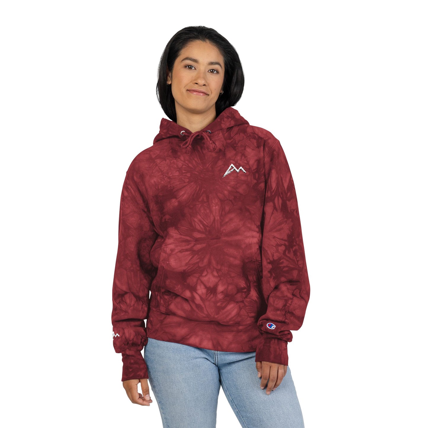 Embroidered Mountain Logo Hoodie Amerigio Magani X Champion