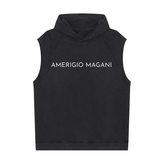 Snow Washed Sleeveless Hoodie