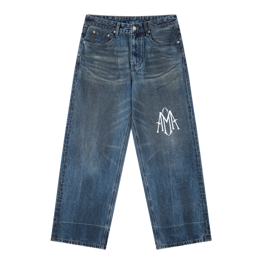 Vintage Wash Baggy Denim Jeans Style 2