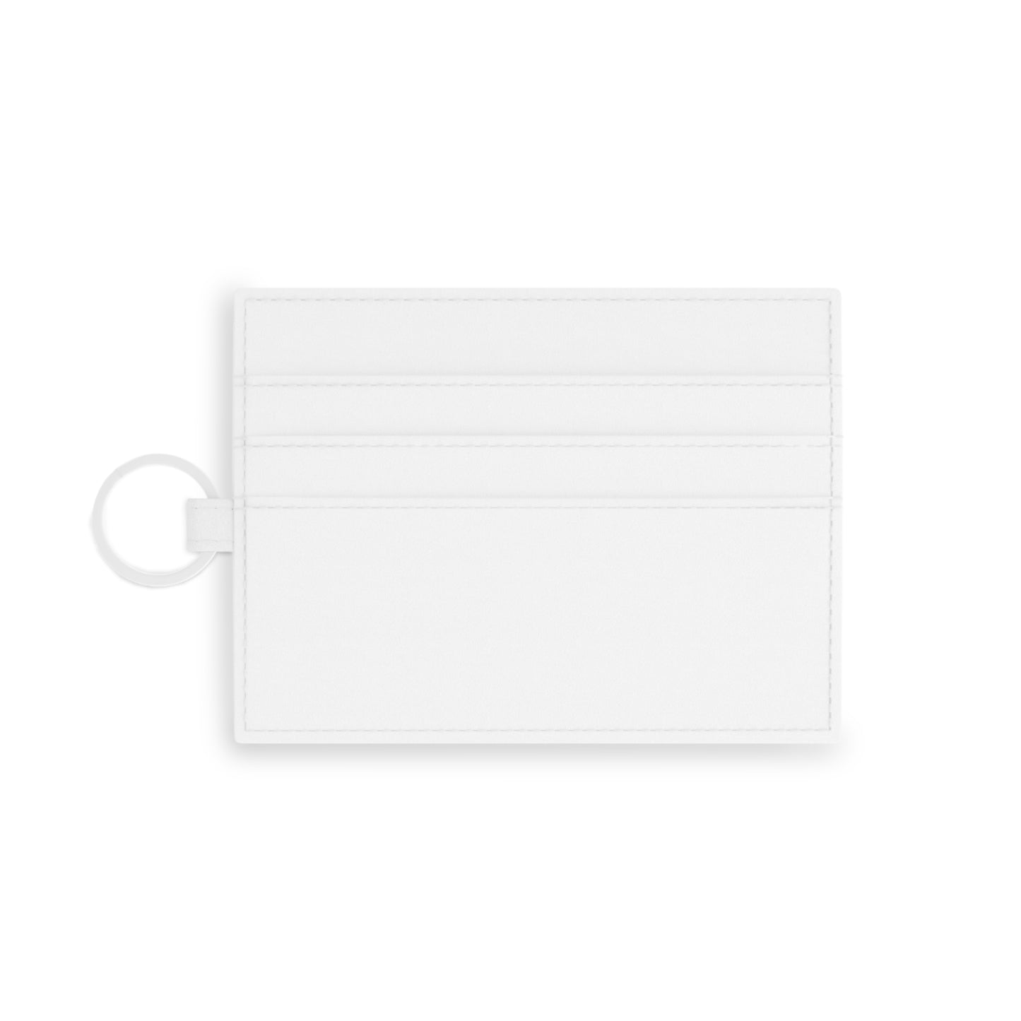 Personalized Saffiano Leather Card Holder – Minimal Name ID Wallet