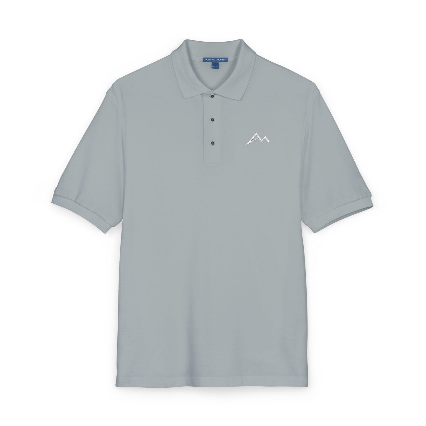Embroidered Minimalist Mountain Polo Shirt