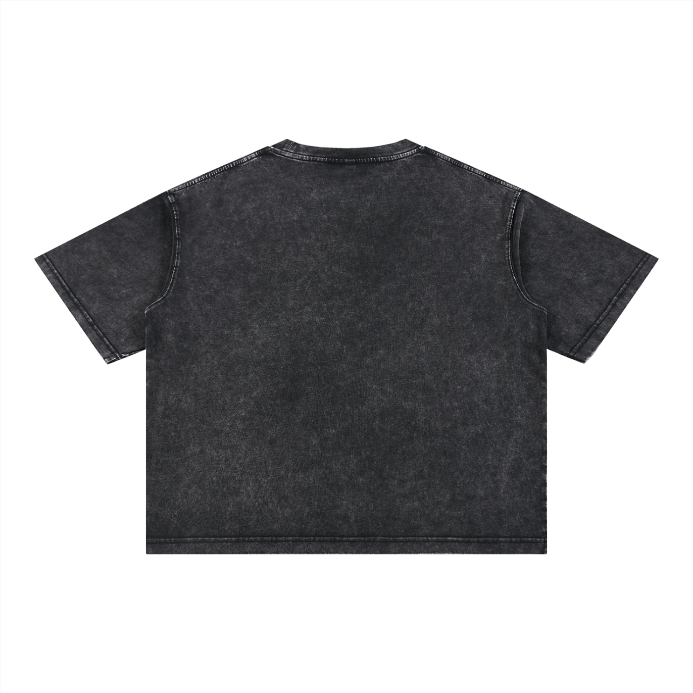 Boxy Baumwoll-T-Shirt mit Mineralwaschung