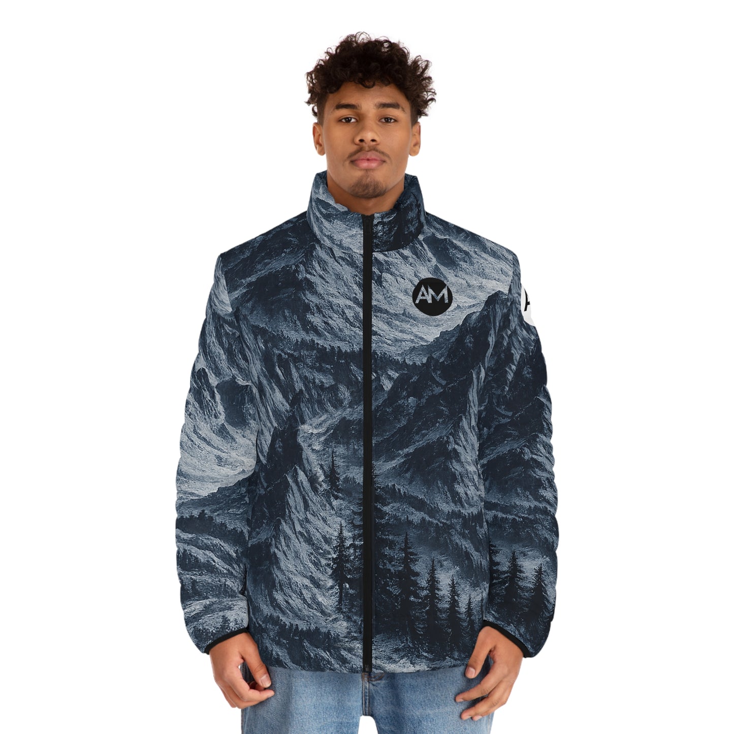 Copie de la doudoune Mountain Forest — Imprimé all-over paysage pour homme