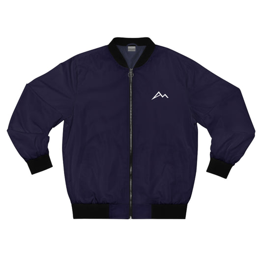 Men's Navy Mountain Logo Bomber Jacket