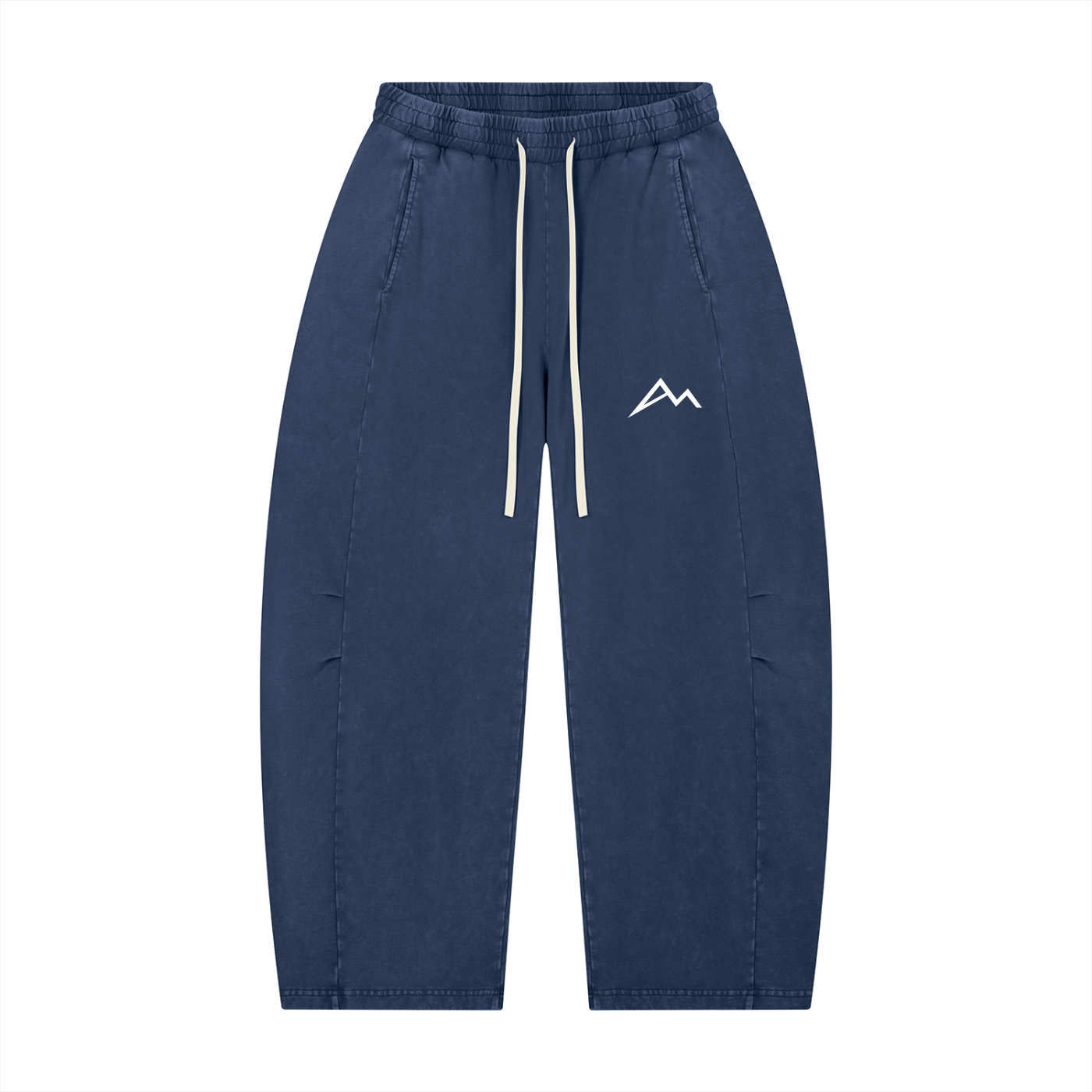 Unisex Mineral Wash Barrel Leg Pants