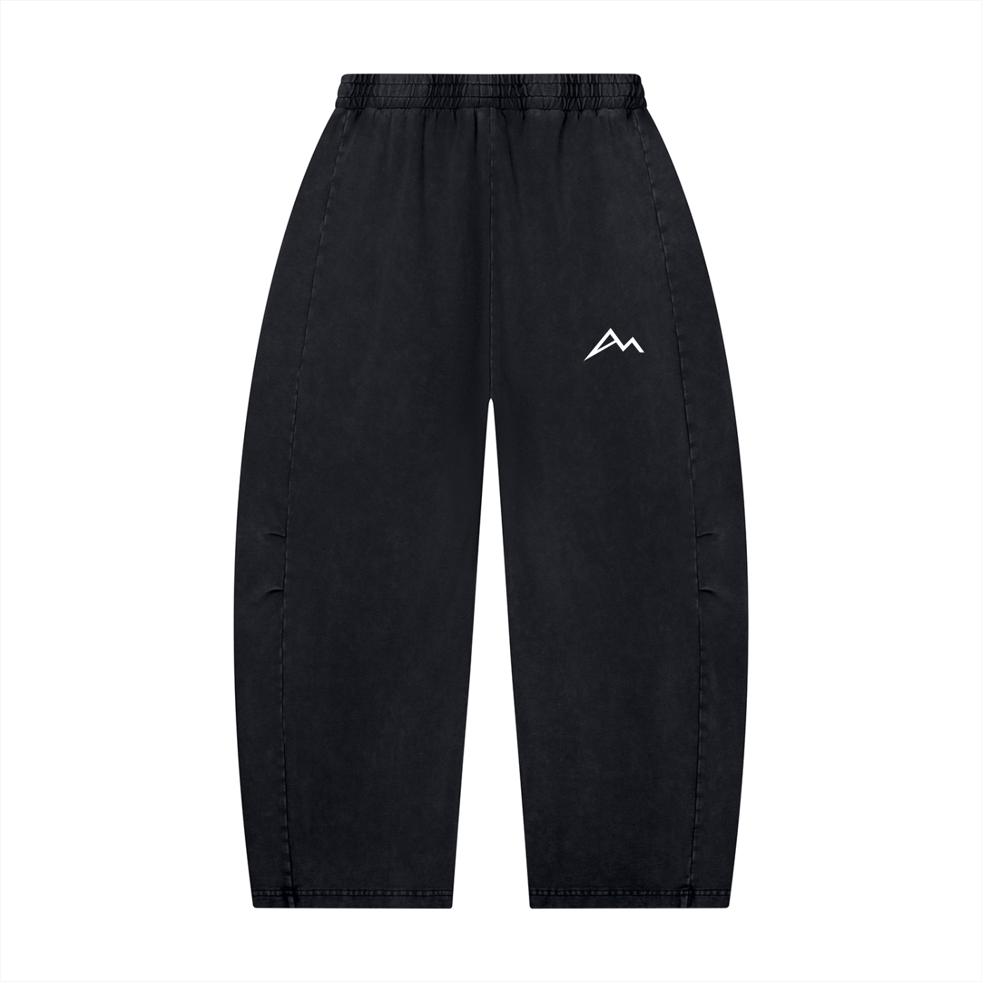 Unisex Mineral Wash Barrel Leg Pants