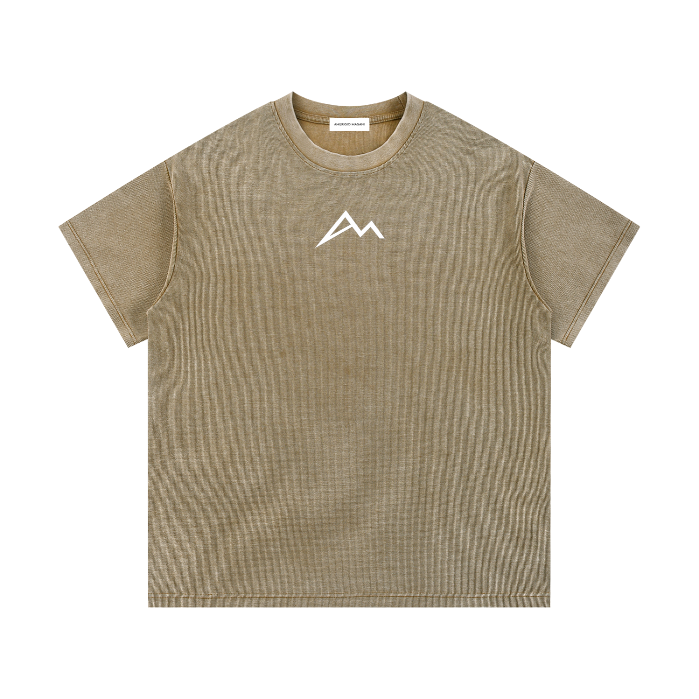 Mineral-Wash-Waffelstrick-T-Shirt