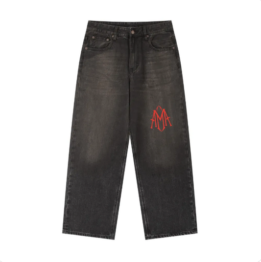 Vintage Wash Heavyweight Denim Jeans Style 2