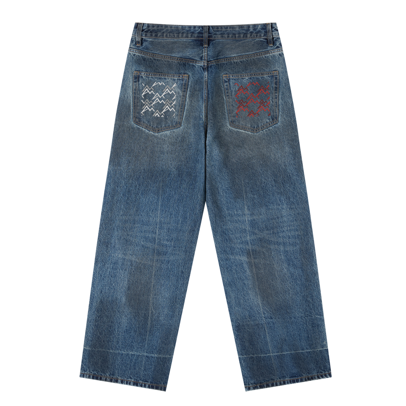 Vintage Wash Baggy Denim Jeans AM