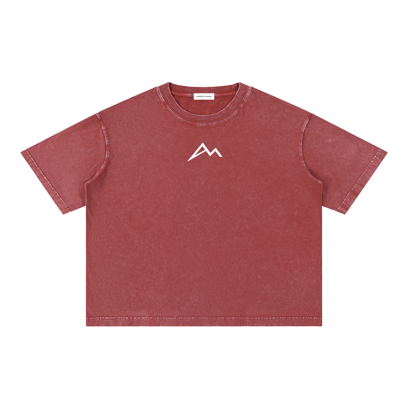 Boxy Baumwoll-T-Shirt mit Mineralwaschung