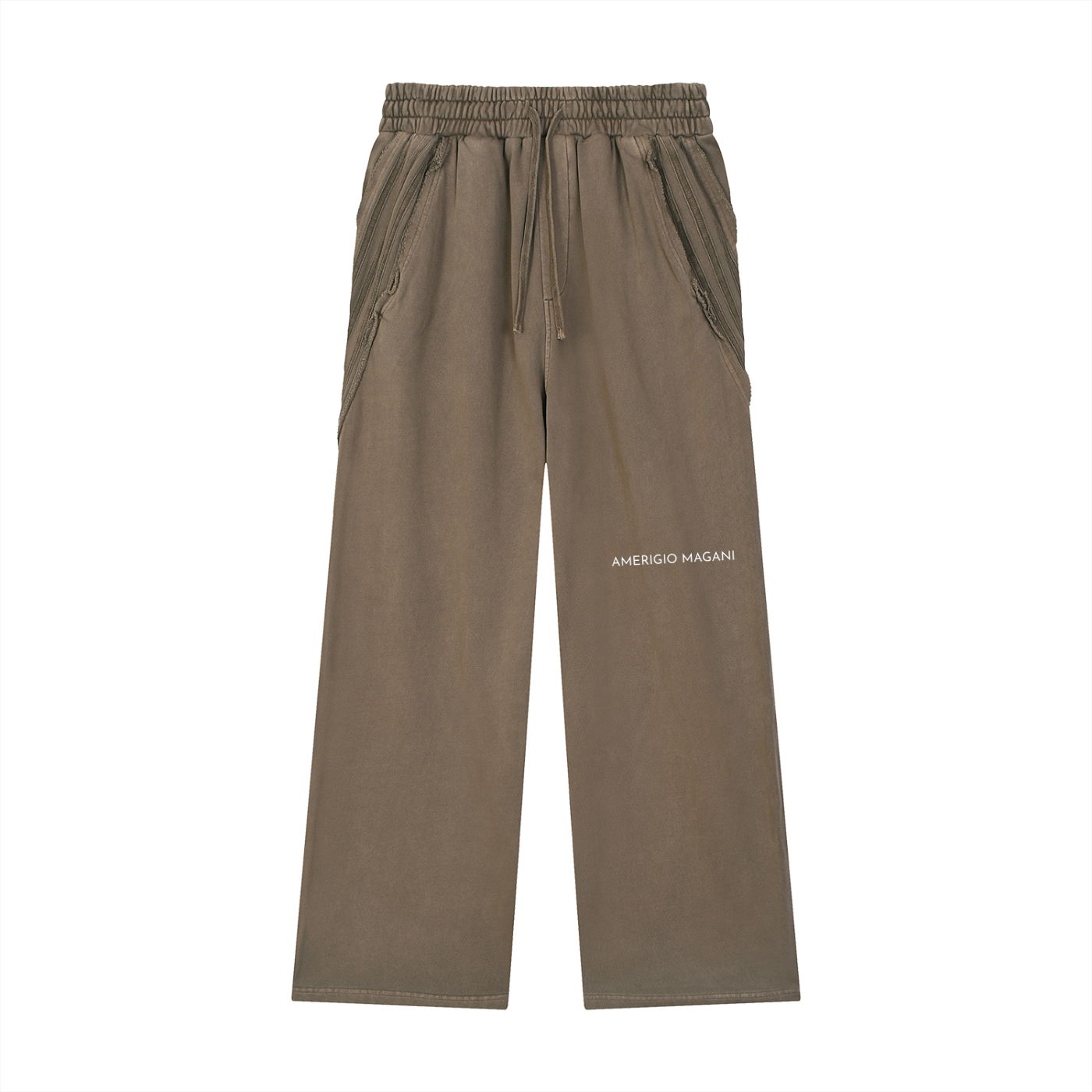 Snow Washed Tape Raw Edge Sweatpants