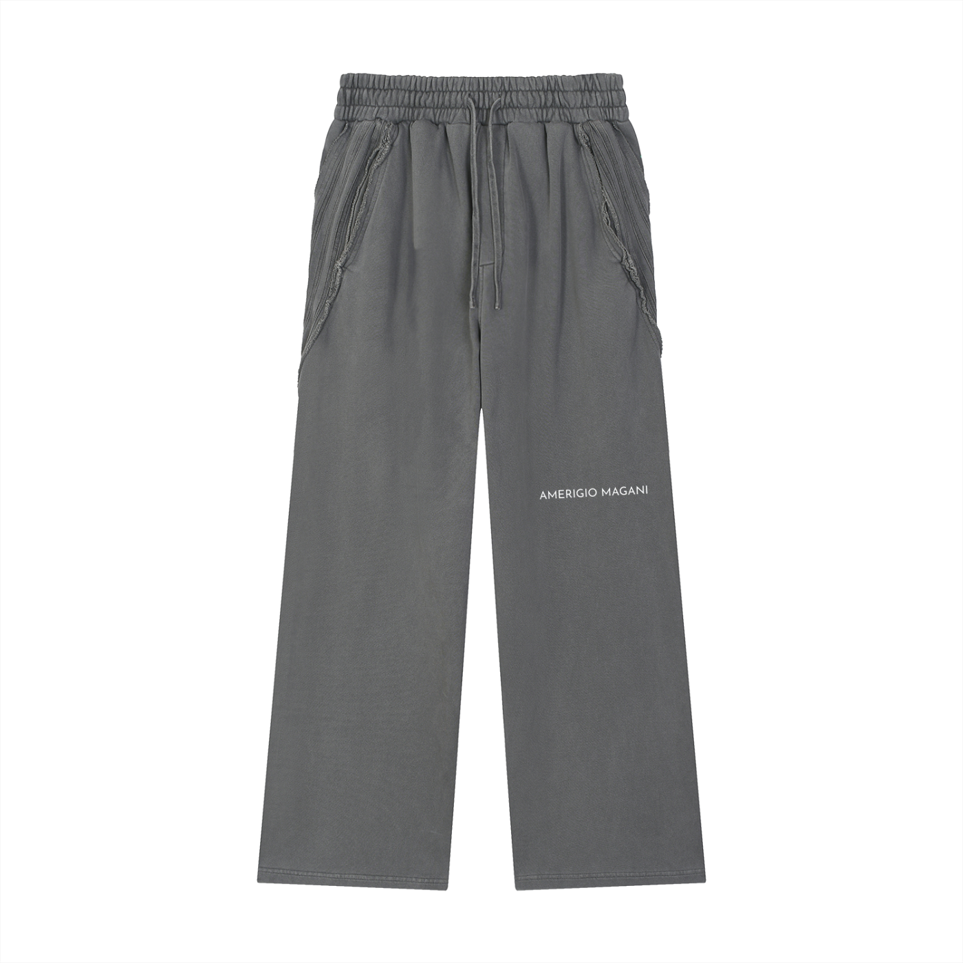 Snow Washed Tape Raw Edge Sweatpants