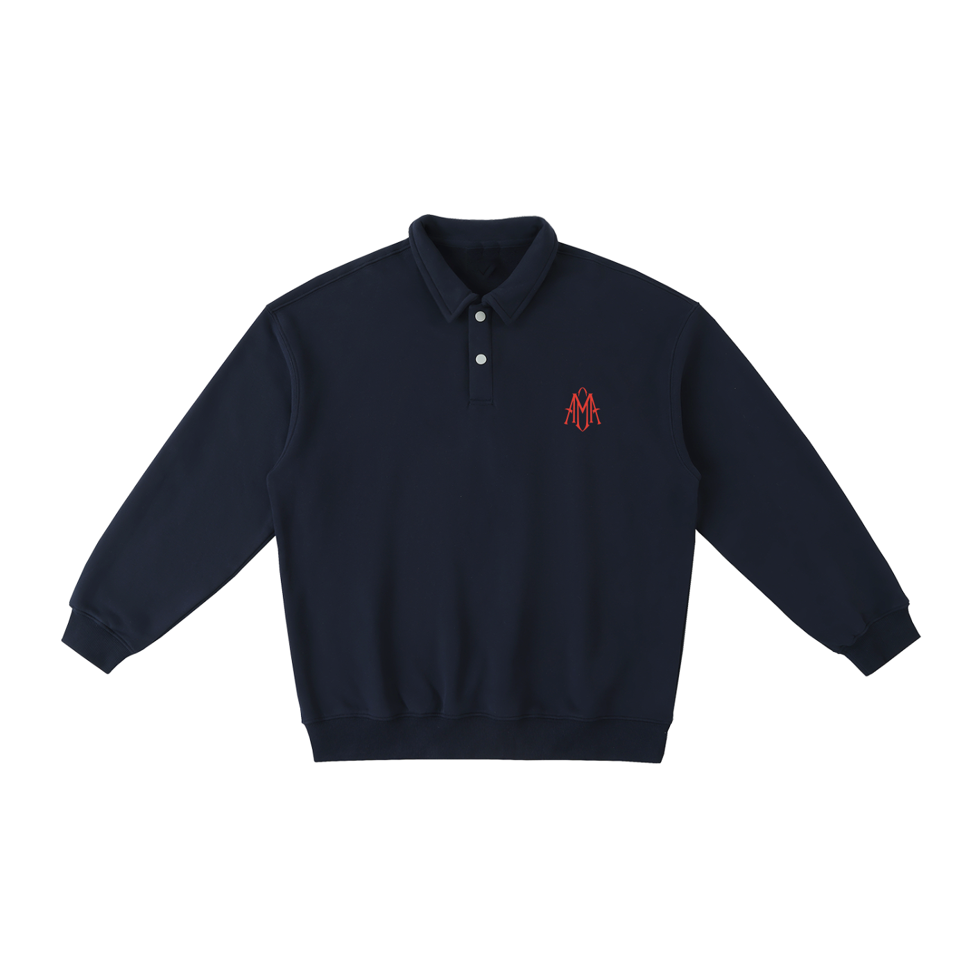Heavyweight Polo-Collar Sweatshirt