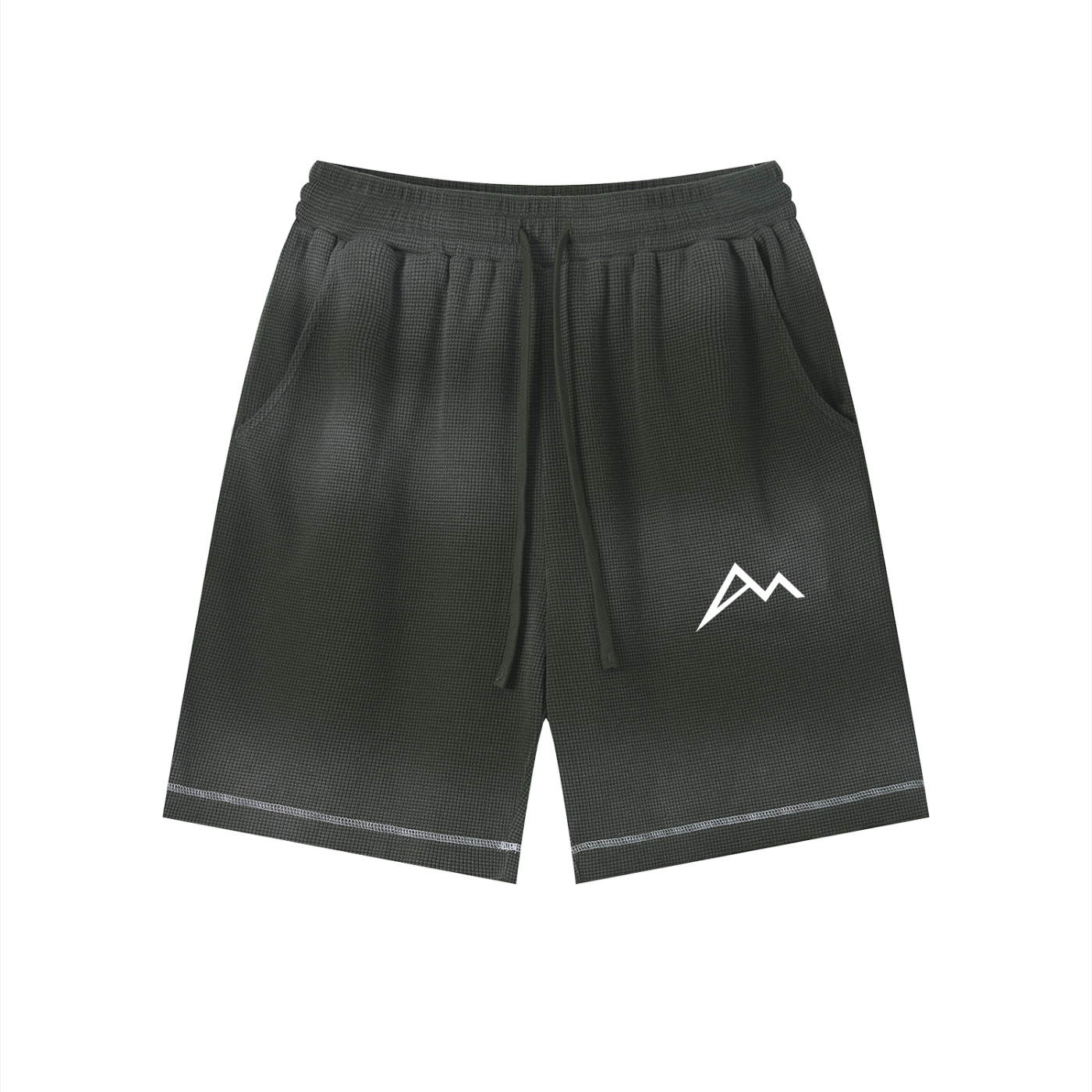 Unisex Sunfade Waffle Raw Hem Shorts