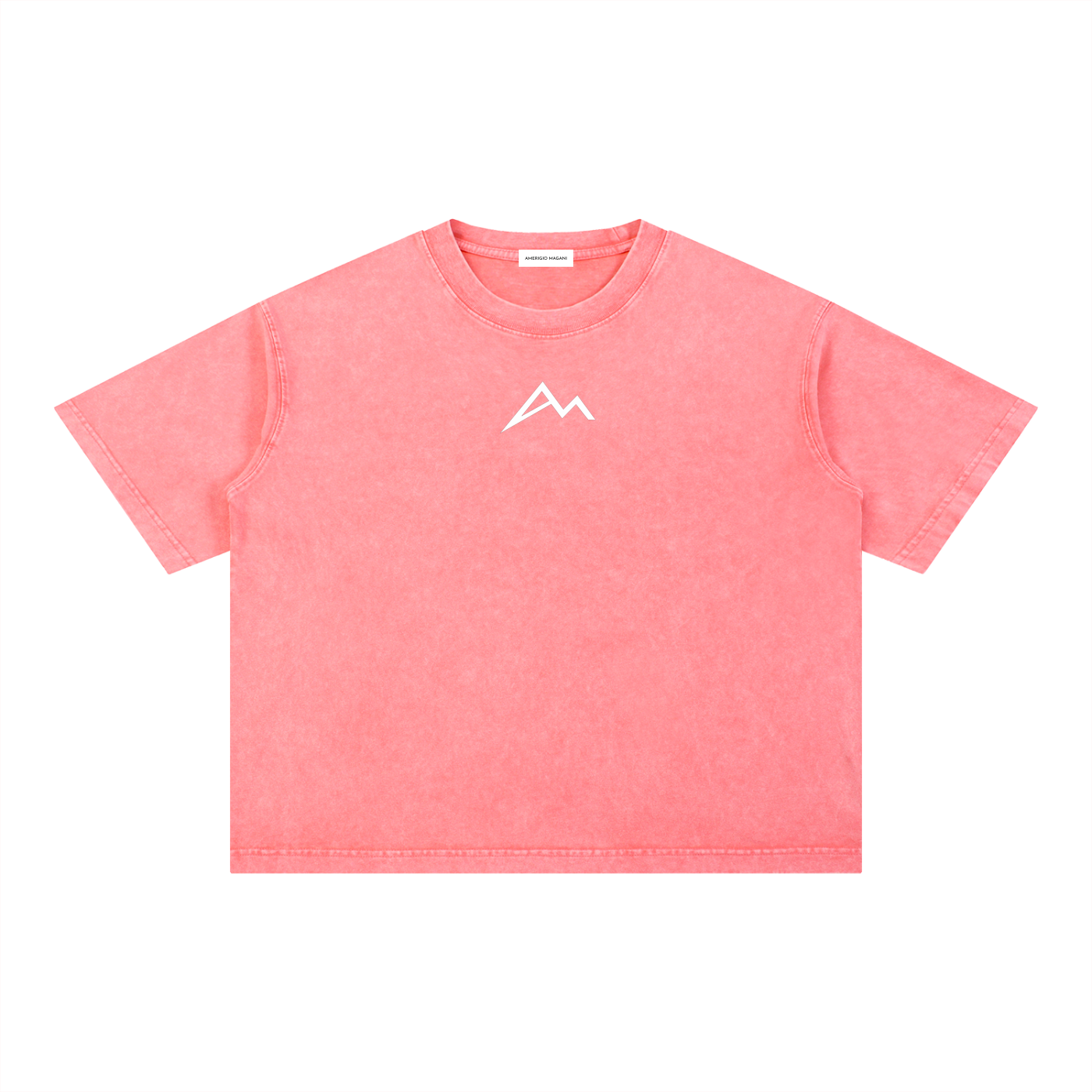Boxy Baumwoll-T-Shirt mit Mineralwaschung