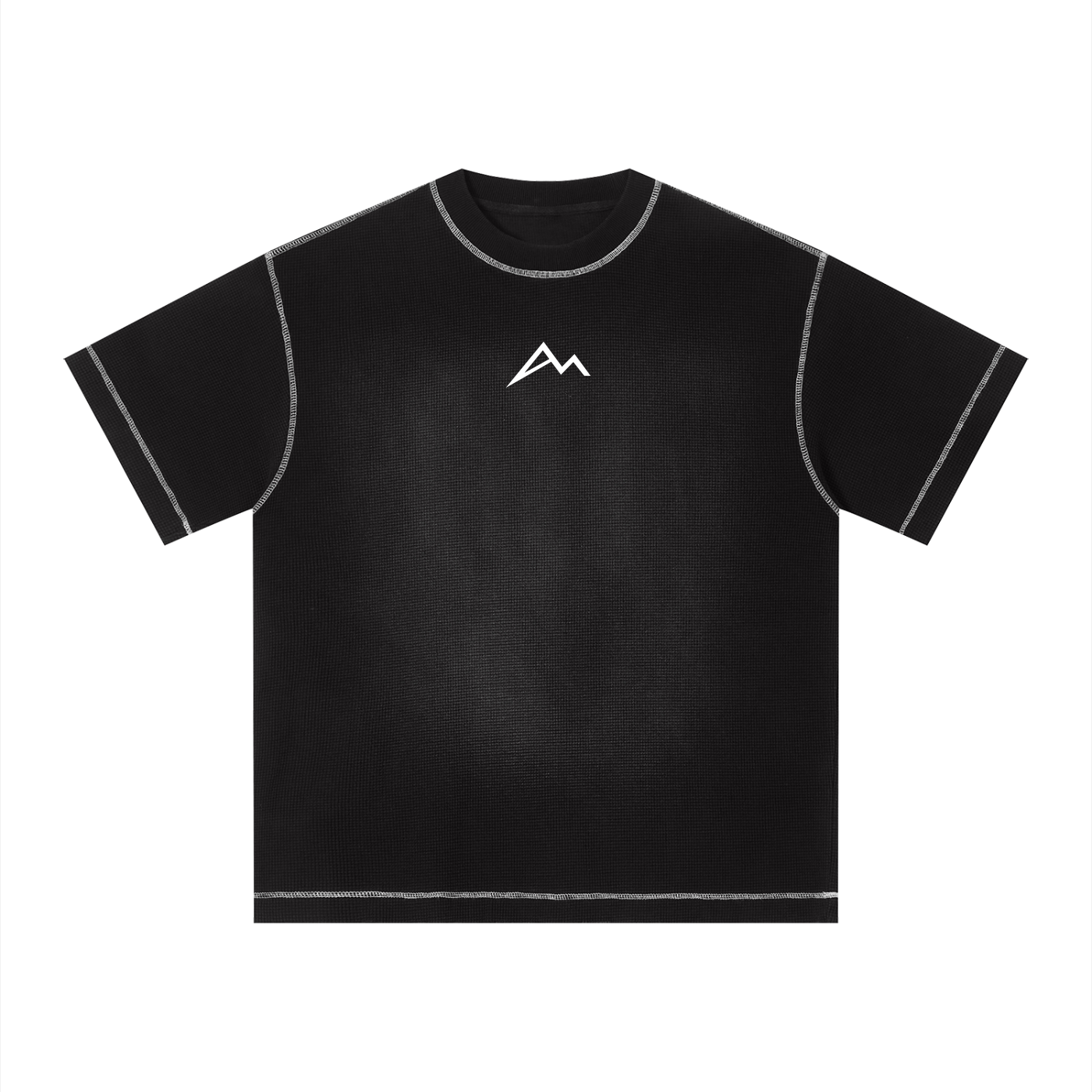 Unisex Sunfade Waffel-T-Shirt mit kastigem Schnitt