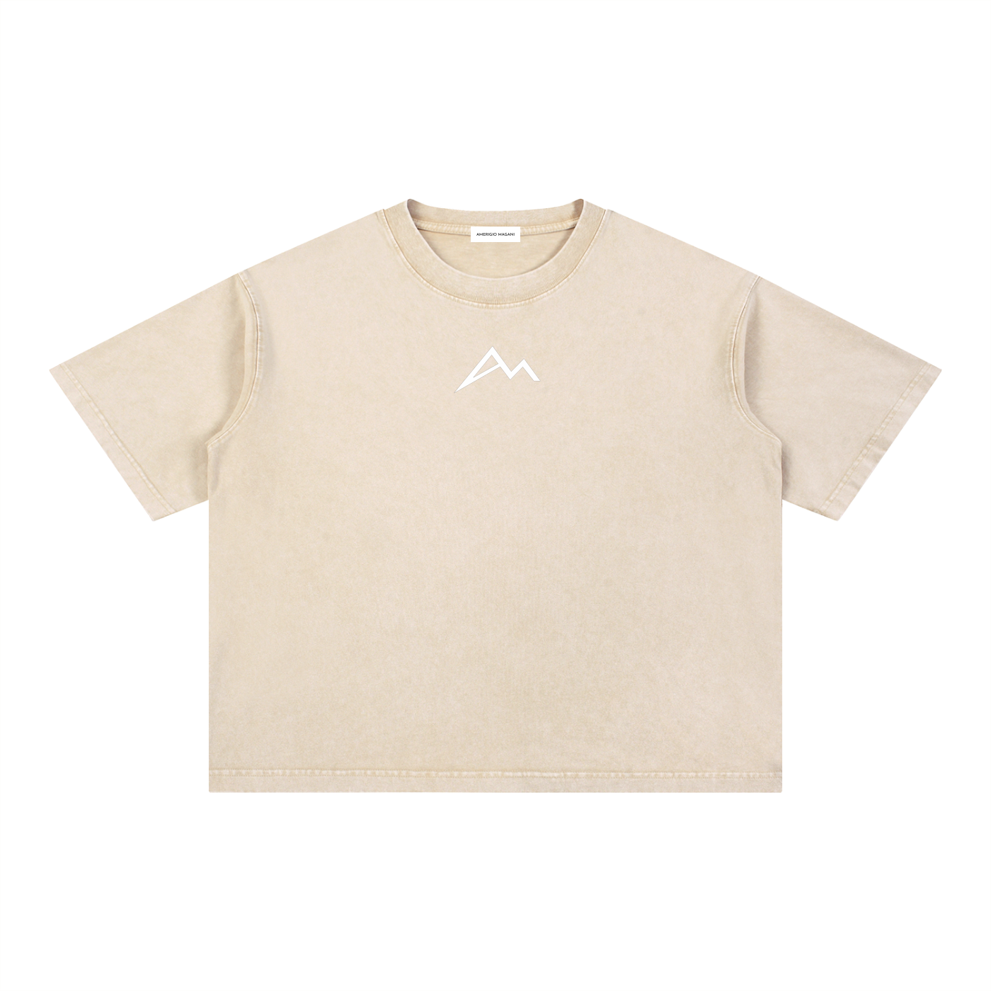 Boxy Baumwoll-T-Shirt mit Mineralwaschung