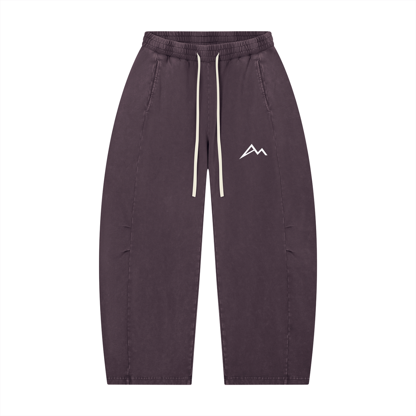 Unisex Mineral Wash Barrel Leg Pants