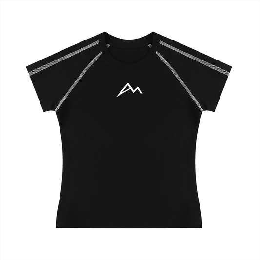 Damen Raglan-T-Shirt mit Kontrastnähten