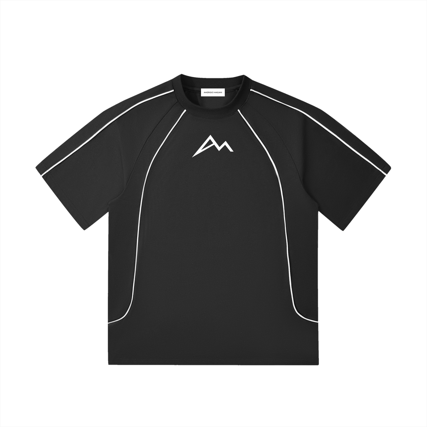 Kontrastnaht-Raglan-T-Shirt