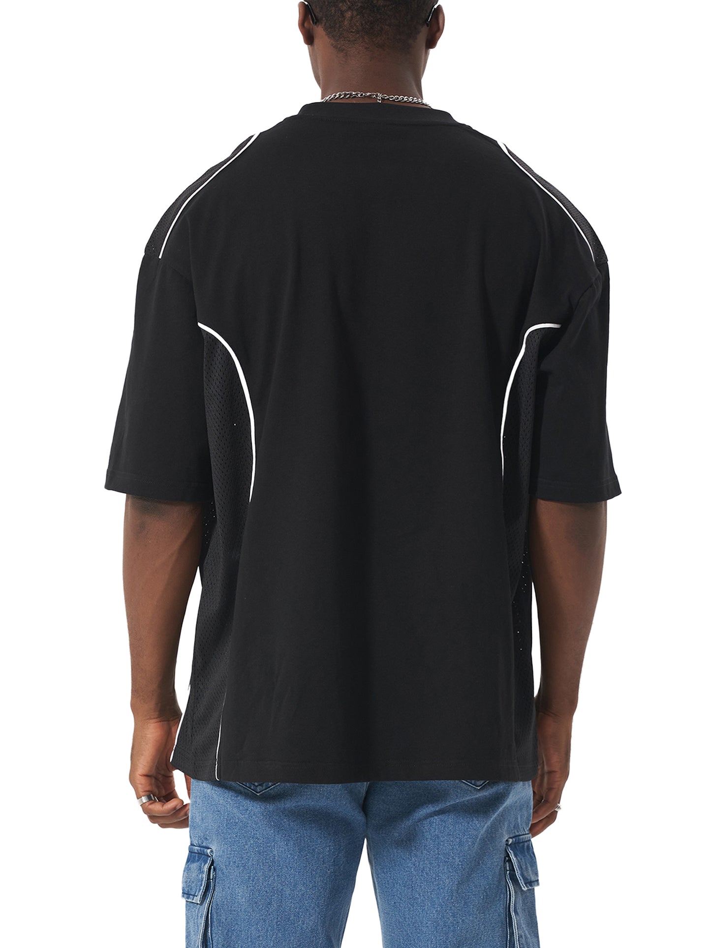 Contrast Piped Panel T-Shirt