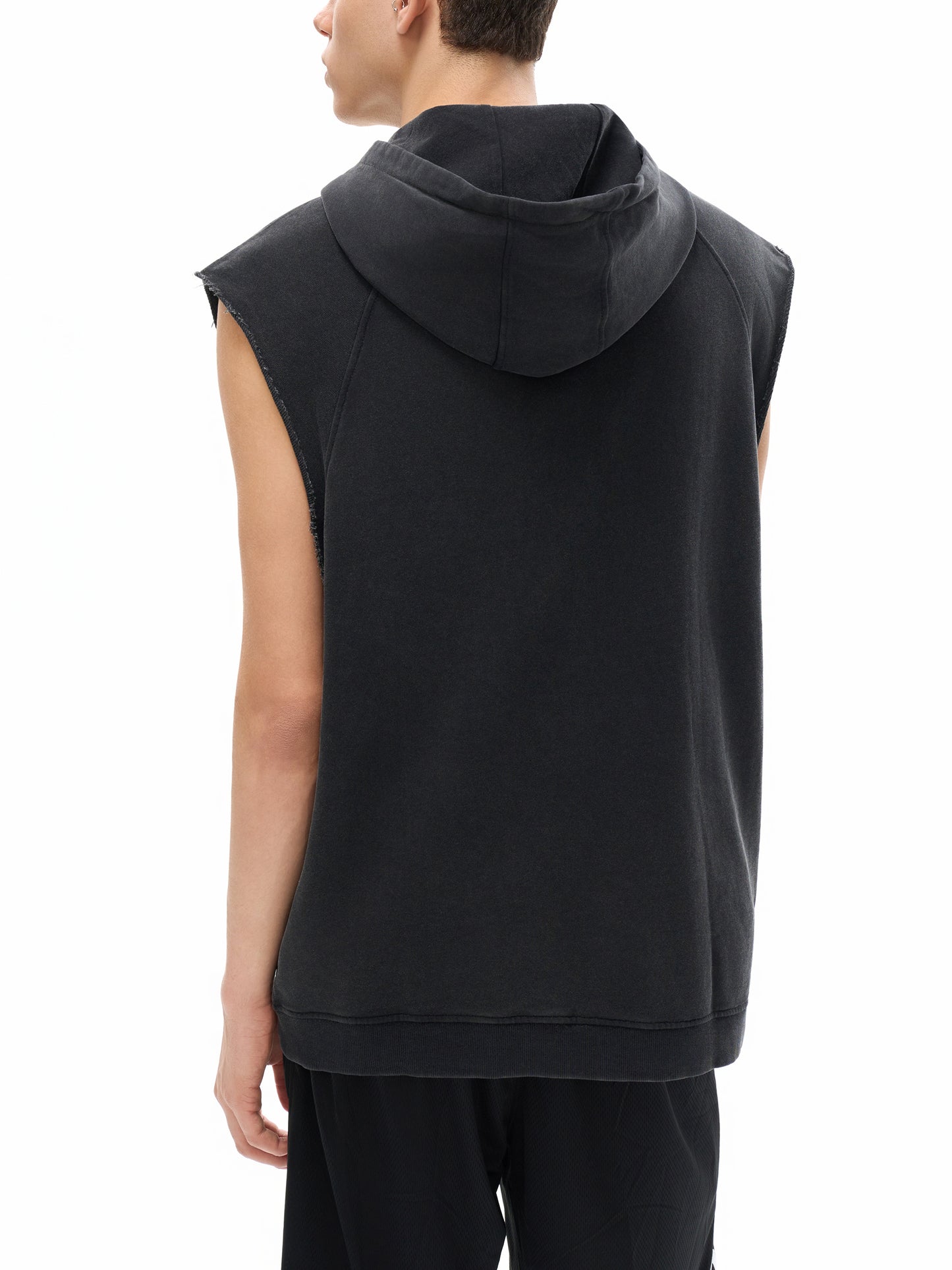 Snow Washed Sleeveless Hoodie
