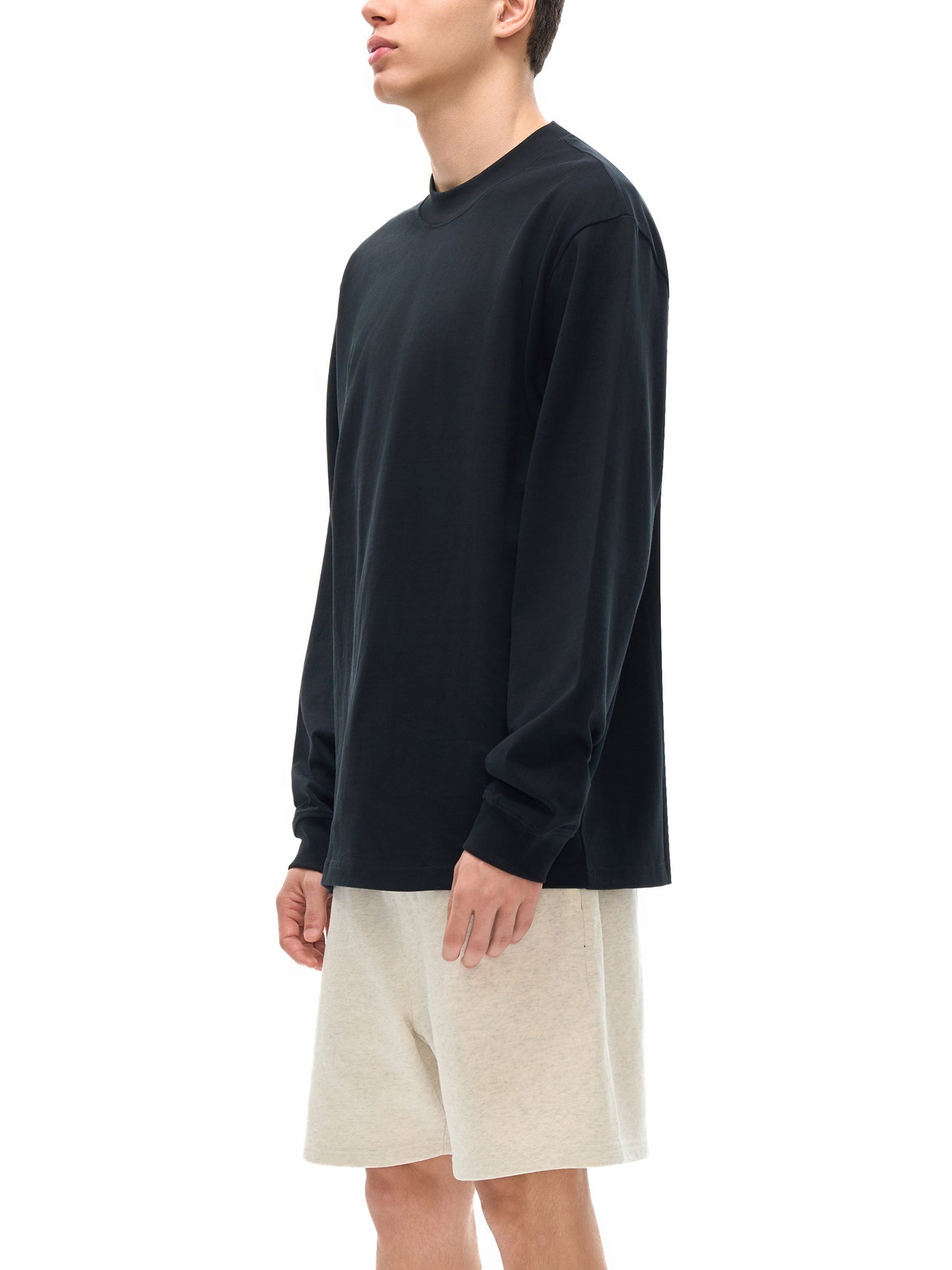 Non-Shrink Mock Neck Sweatshirt