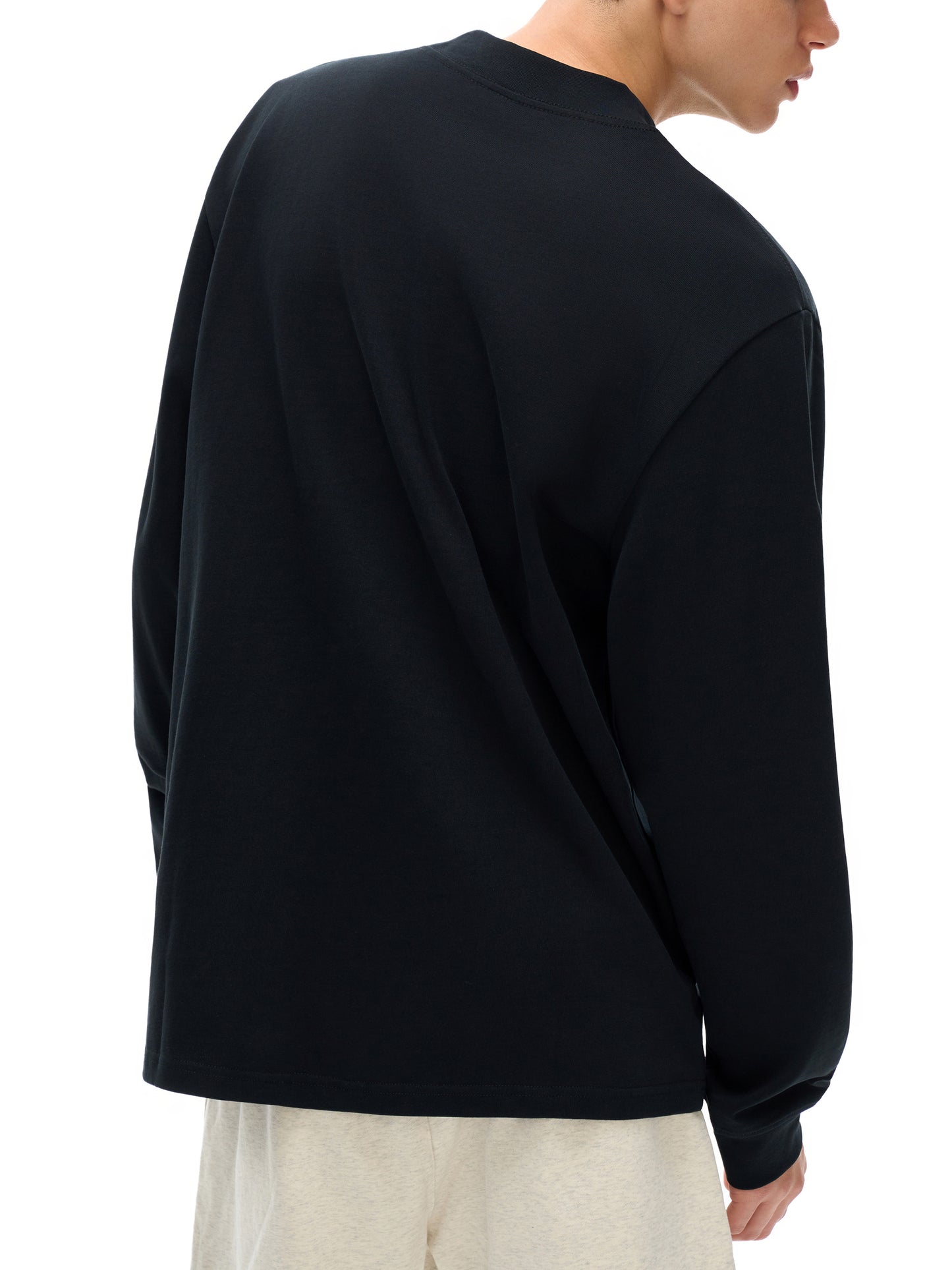 Non-Shrink Mock Neck Sweatshirt