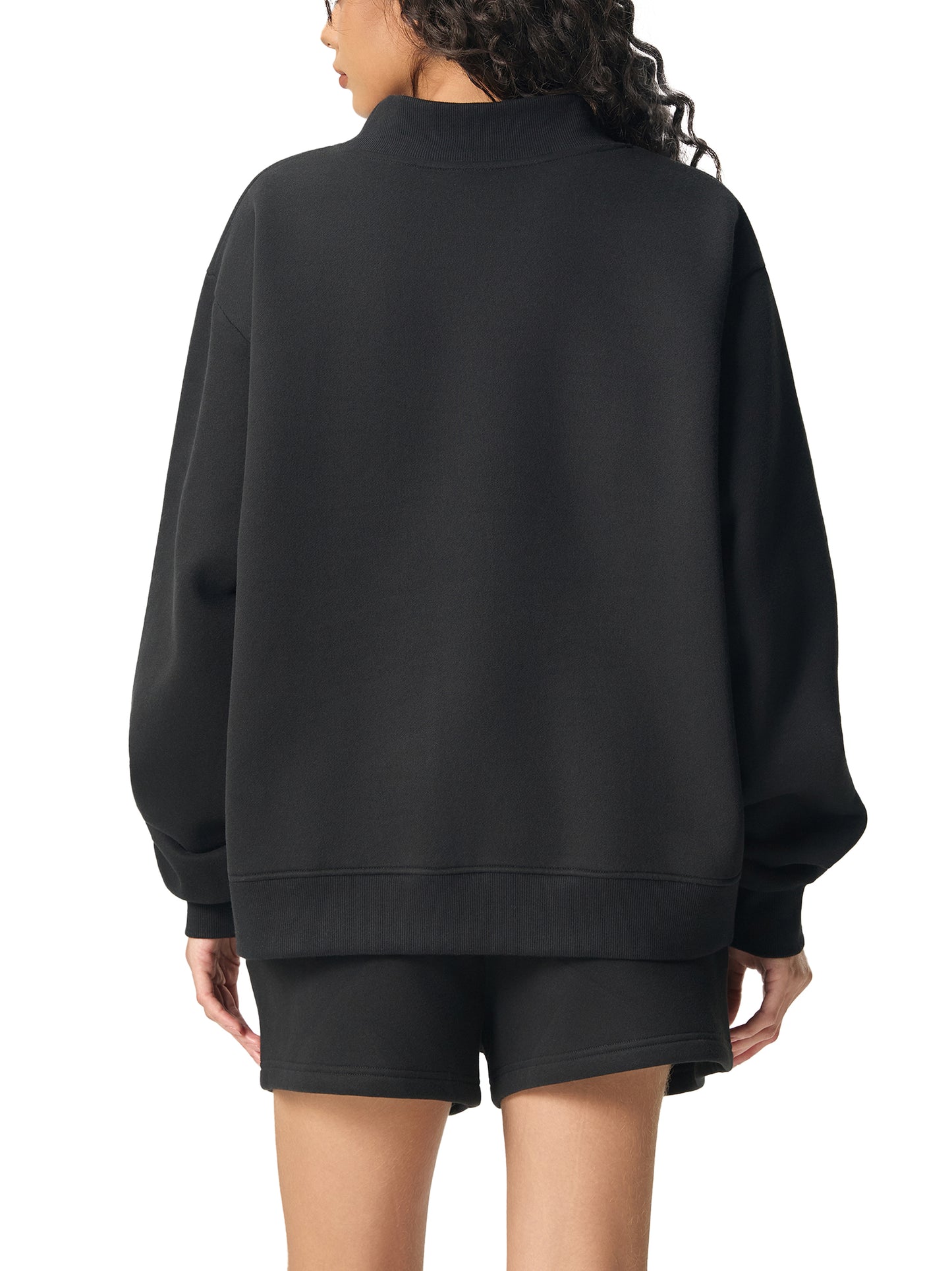 Woman's  Mock-Neck Crew Sweatshirt