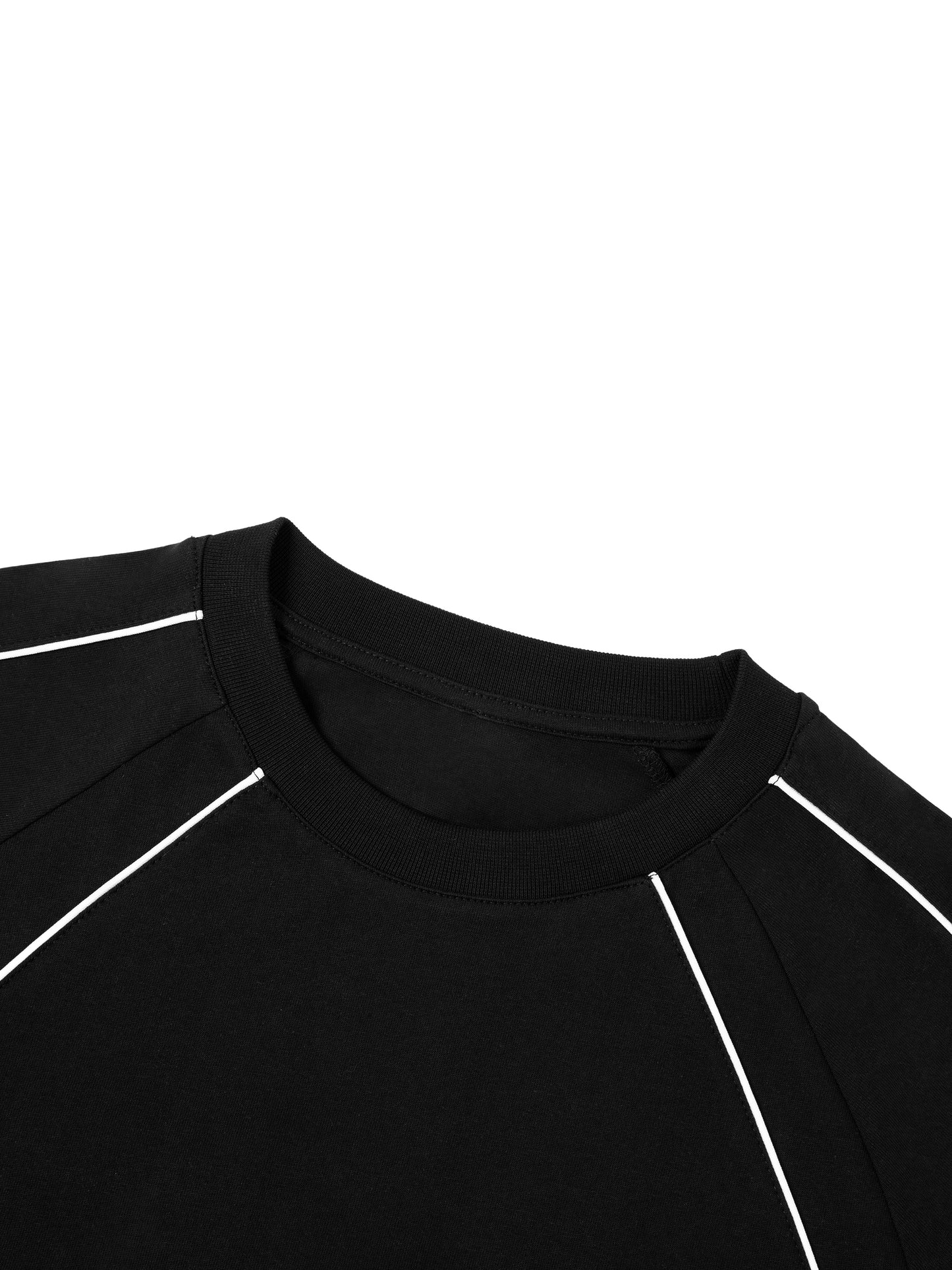 Kontrastnaht-Raglan-T-Shirt
