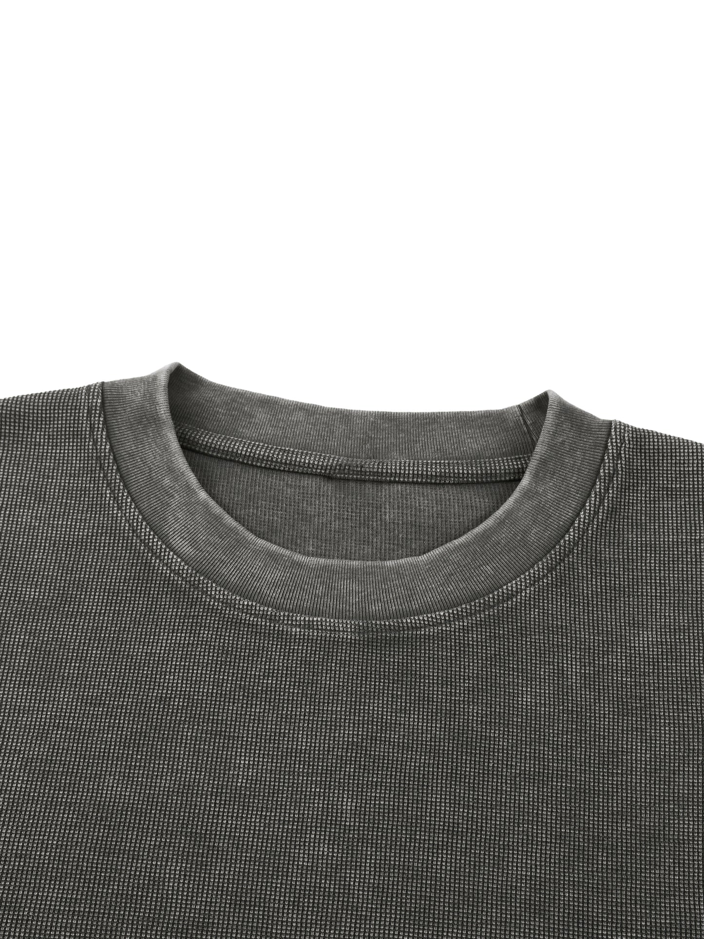 Mineral-Wash-Waffelstrick-T-Shirt